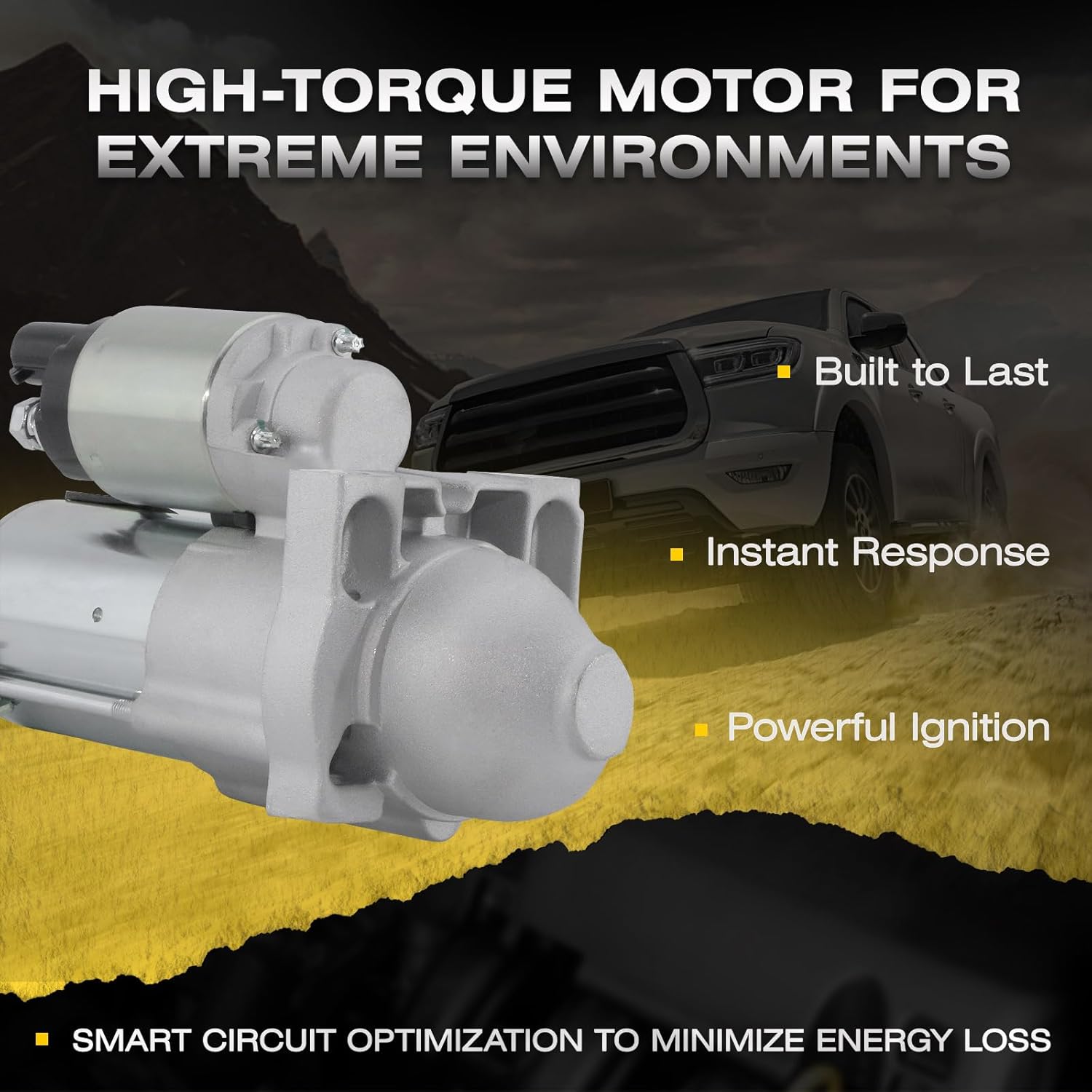 6970 Starter Compatible with 2009-2014 Chevy Silverado 1500, Tahoe, Avalanche, Express Vans 1500 2500 3500, Suburban 1500 5.3 4.8, GMC 09-14 Yukon, Sierra, Savana, V8, 19168041, 12611102, SDR0379