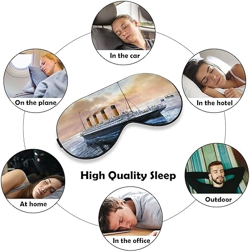 Miniatura 4 de Retro Titanic Famous Old Historic - Antifaz para dormir, máscara ligera con los ojos vendados, cubierta con correa ajustable para hombres y mujeres