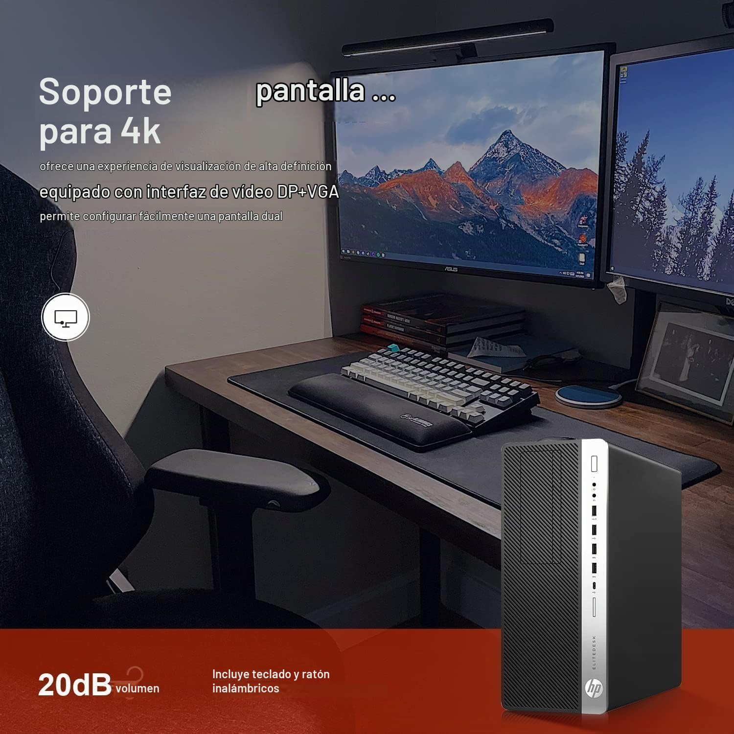 HP EliteDesk 800 G3 MT Ordenador de sobremesa, Intel Core i7-7700, 16 GB de RAM, SSD de 512 GB, Teclado US (QWERTY), WiFi & Bluetooth,Windows 11 Pro (Reacondicionado)