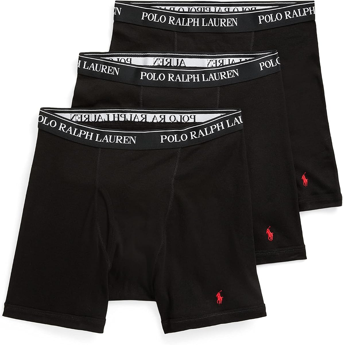 POLO RALPH LAUREN Calzoncillos tipo bóxer de algodón de ajuste clásico para hombre, calzoncillos y pierna larga disponibles, paquete de 3
