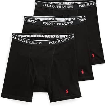 Polo Ralph Lauren Men's Classic Fit Cotton Boxer Briefs, 3-Pack