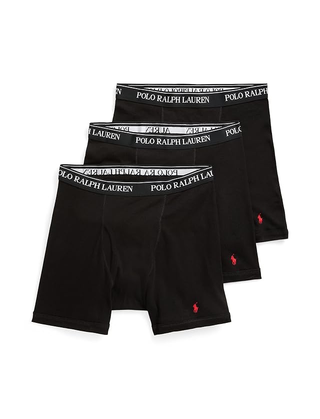 POLO RALPH LAUREN Mens Classic Fit Cotton Boxer Briefs Trunks Long Leg Available 3-Pack