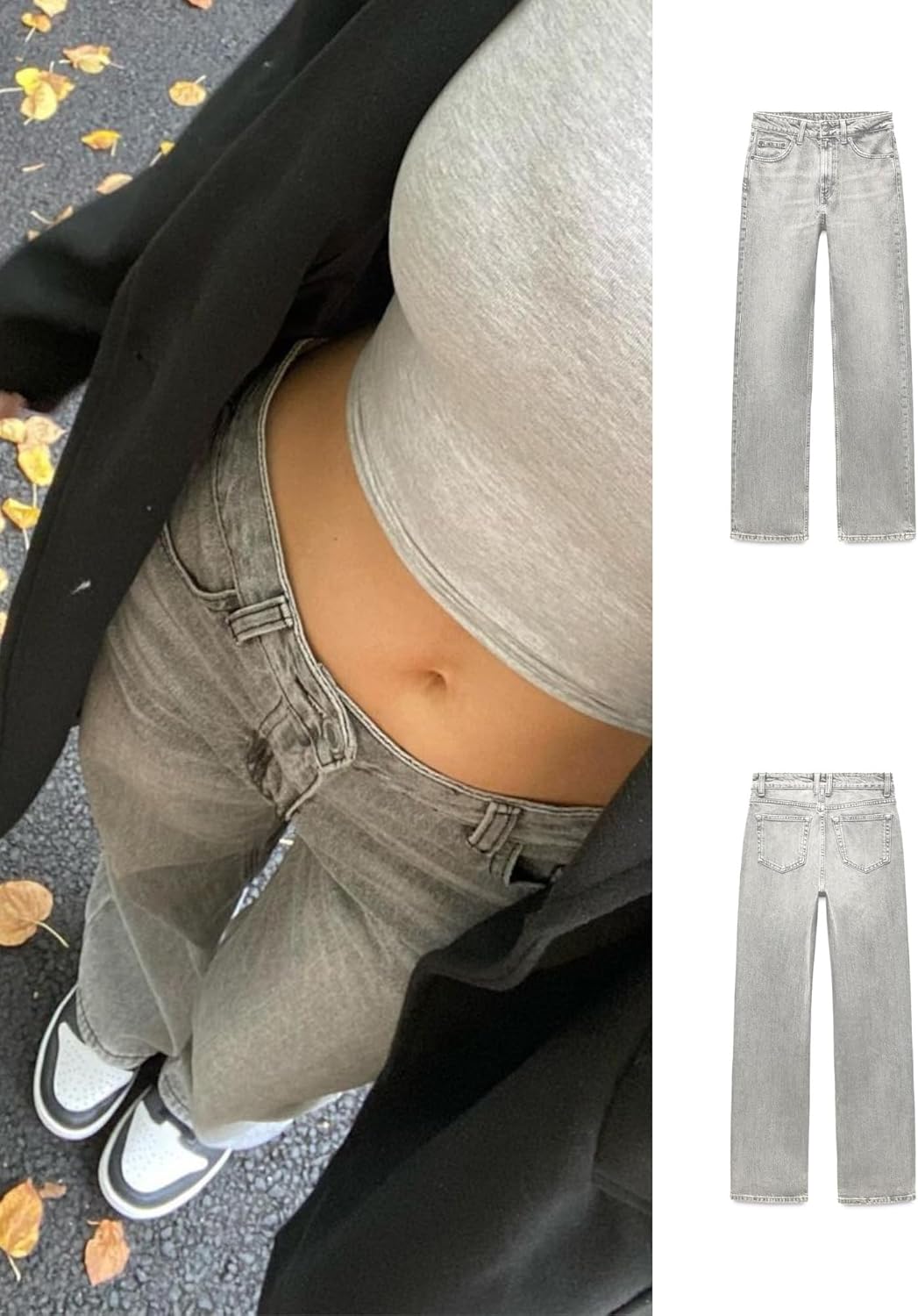 Straight Leg Jeans for Women Casual Washed Vintage Loose Fit Boyfriend Jeans Denim Pants - Image 2