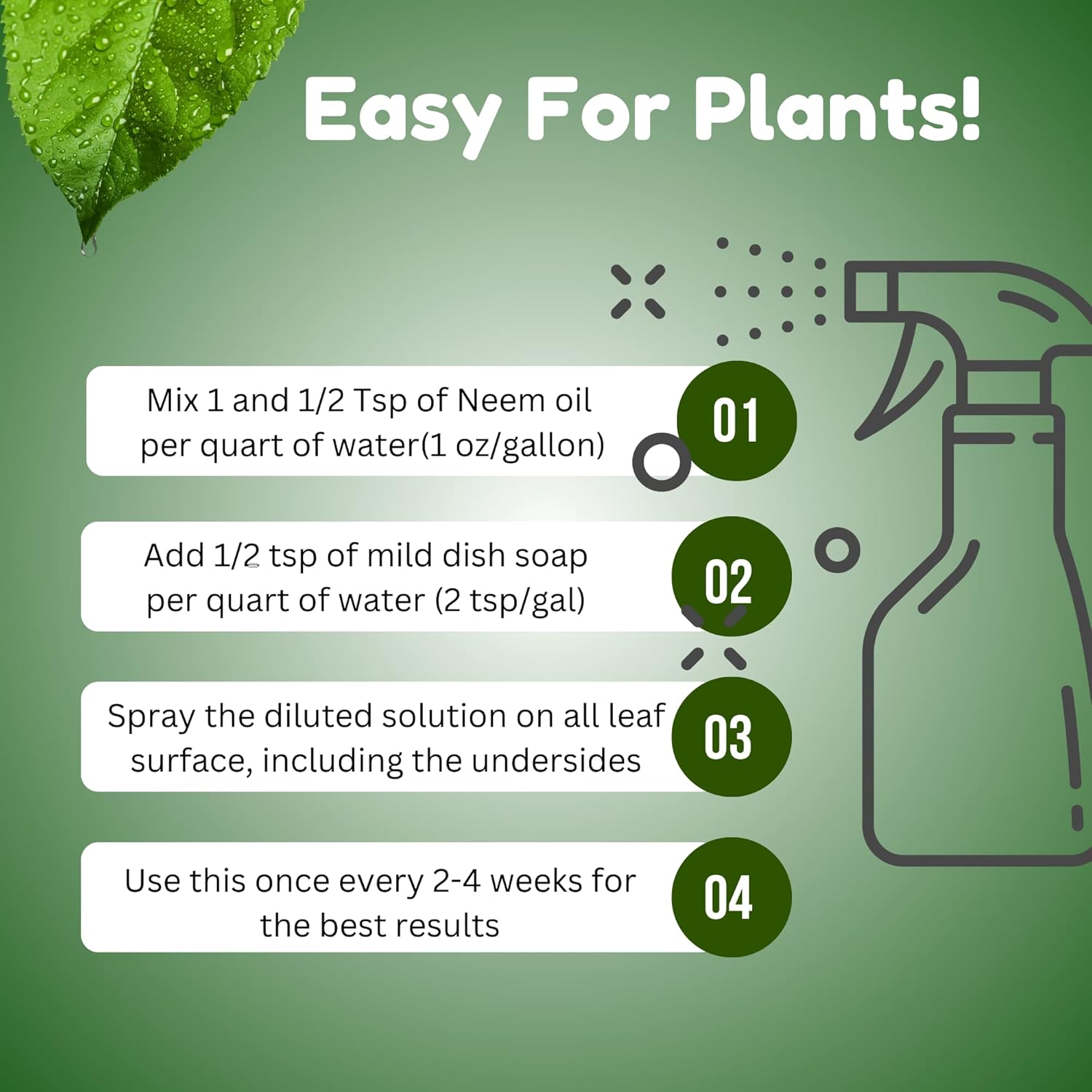 Organic 100% Cold Pressed Neem Oil (32 Fl Oz) - Pure Neem Oil for Hair, Skin, Nails, Pets, Indoor & Outdoor Plants & Garden - Unrefined, All Natural Concentrated, Multipurpose. - Image 4