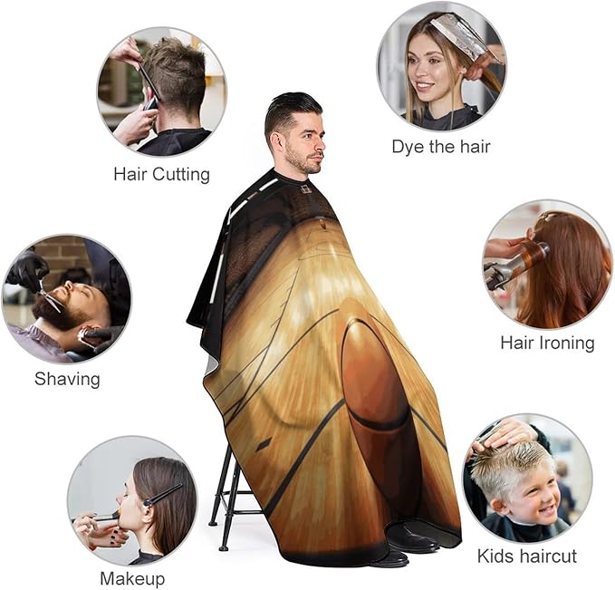 Capa impermeable para corte de cabello basketball arena miniatura 3