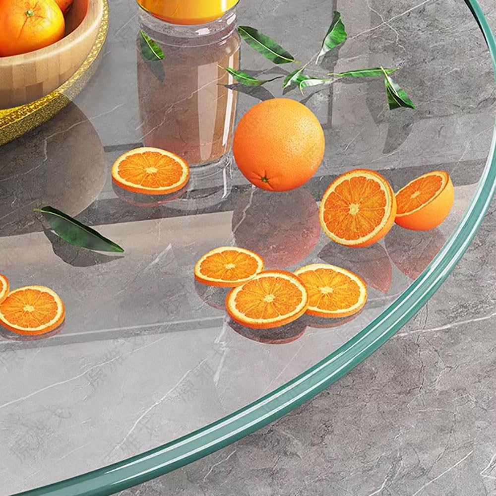 Plateau Tournant pour Table À Manger en Verre De 60 Cm, 71 Cm, 81 Cm – Plateau De Service Rotatif Silencieux À 360°, Facile À Nettoyer, pour Banquets Et Mariages (60 Cm/24 Pouces)