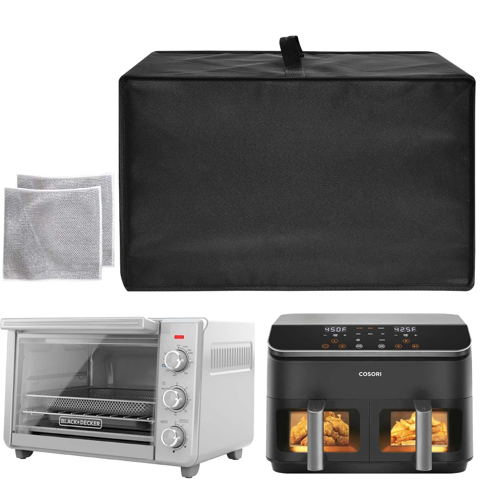 Air Fryer, oven Dust Cover,600D Thickened Nylon Material, Compatible For BLACK & DECKER AFTO2022, For BREVILLE BOV845BSS, For BLACK+DECKER TO3215SS Oven, For COSORI-9QT Air Fryer