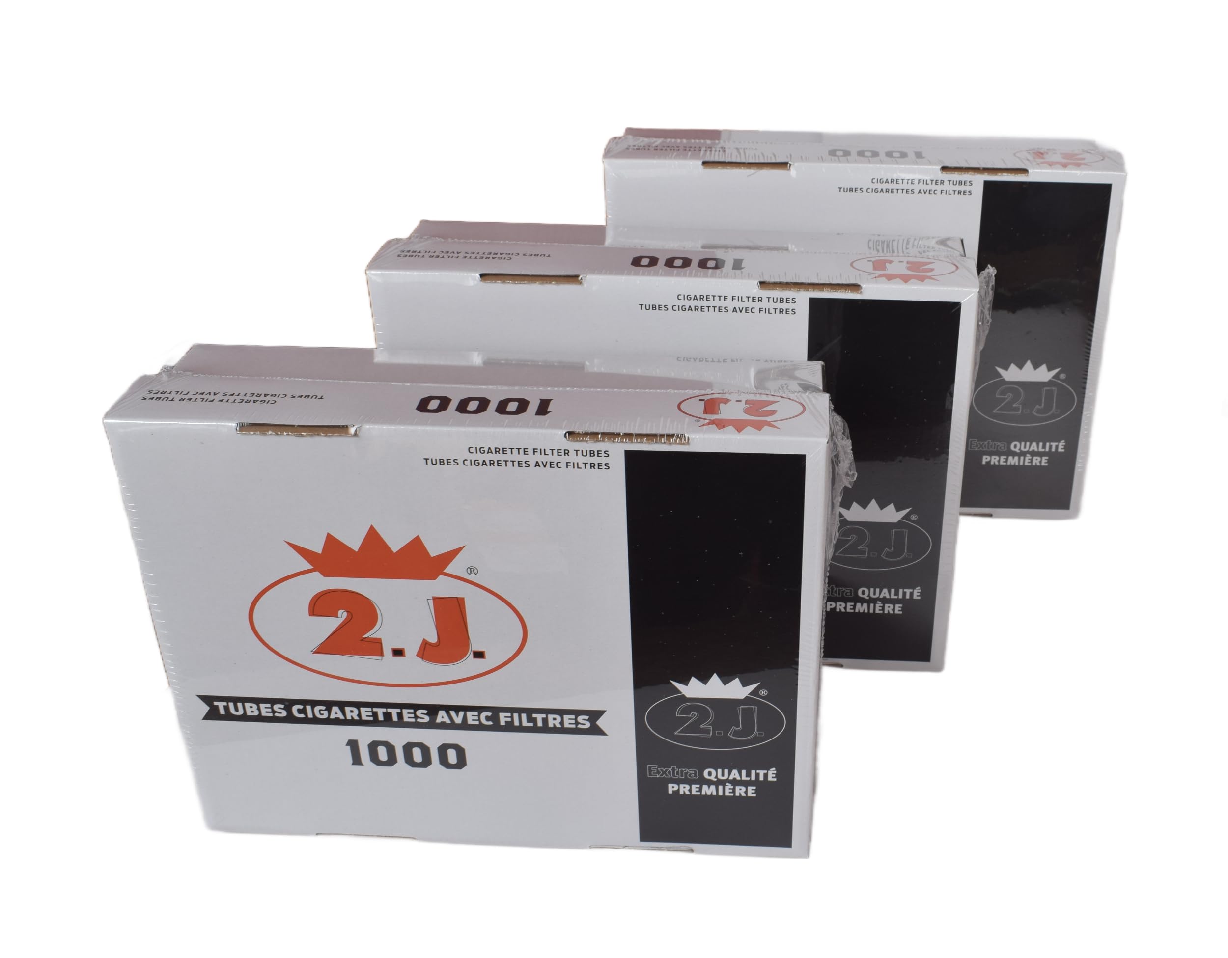 cigarette pas cher 2J Lot de 3000 Tubes à Cigarette Extra dans Leur boîte, Lot De 3 Boites de