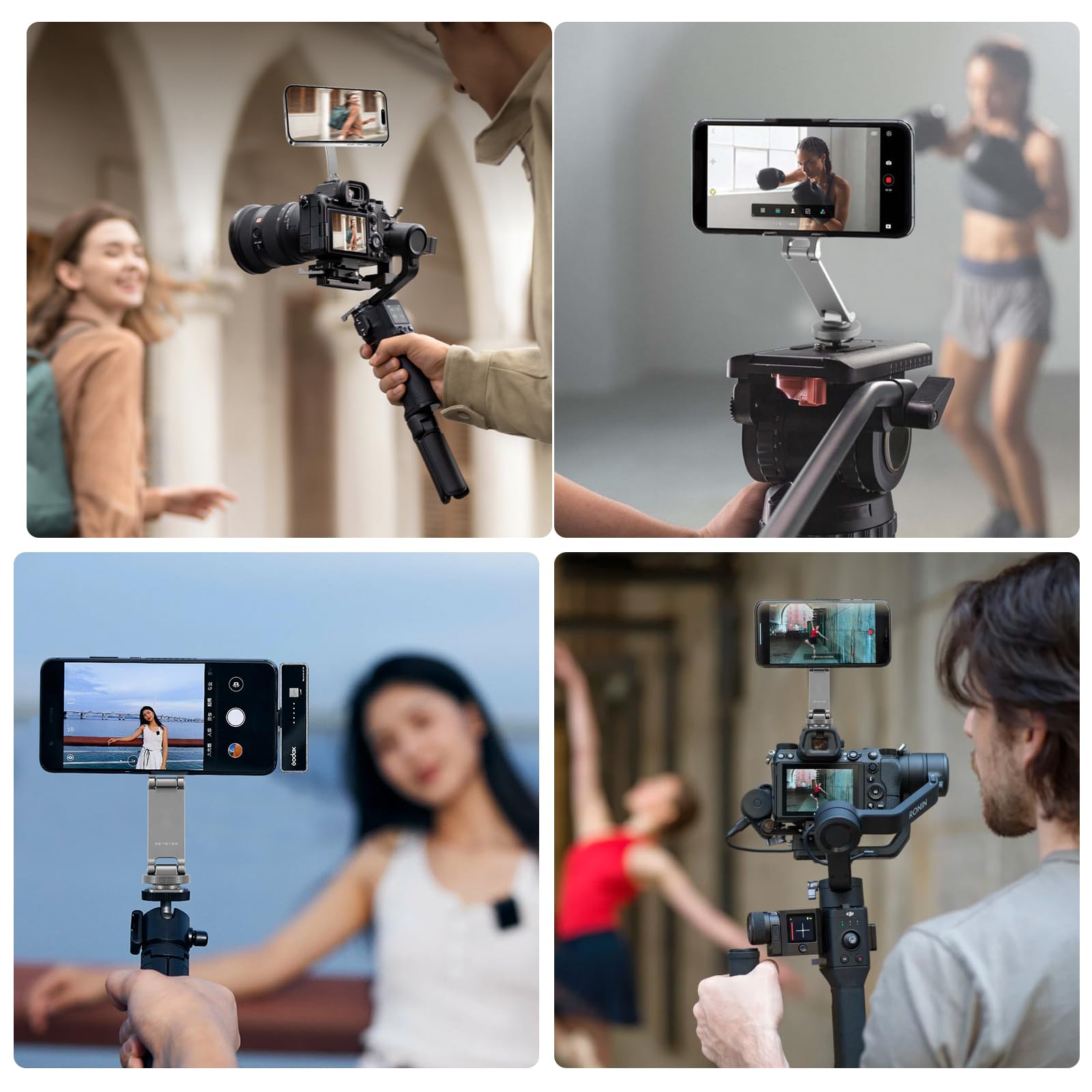 REYGEAK Adattatore per treppiede per telefono, supporto per fotocamera con vite da 1/4, supporto magnetico flessibile per telefono Magsafe iPhone16 15 14 13 12 Pro Max Plus Mini