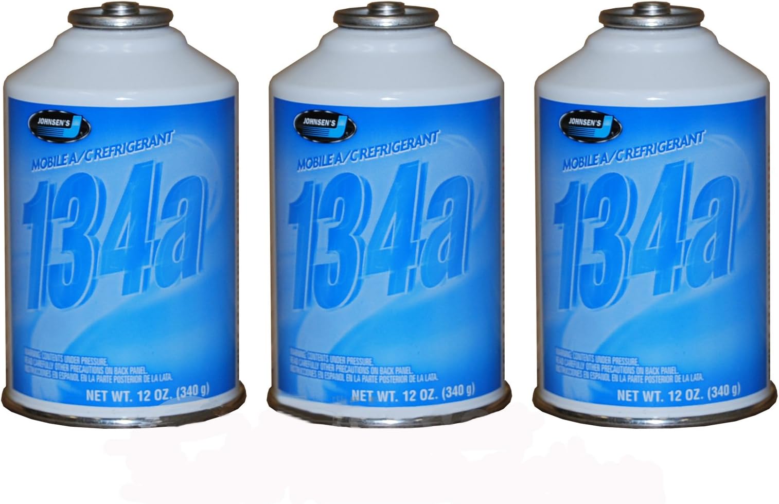 Johnsen's R-134a Automotive A/C Refrigerant 3 -12 oz Case HFC-134A MADE IN USA