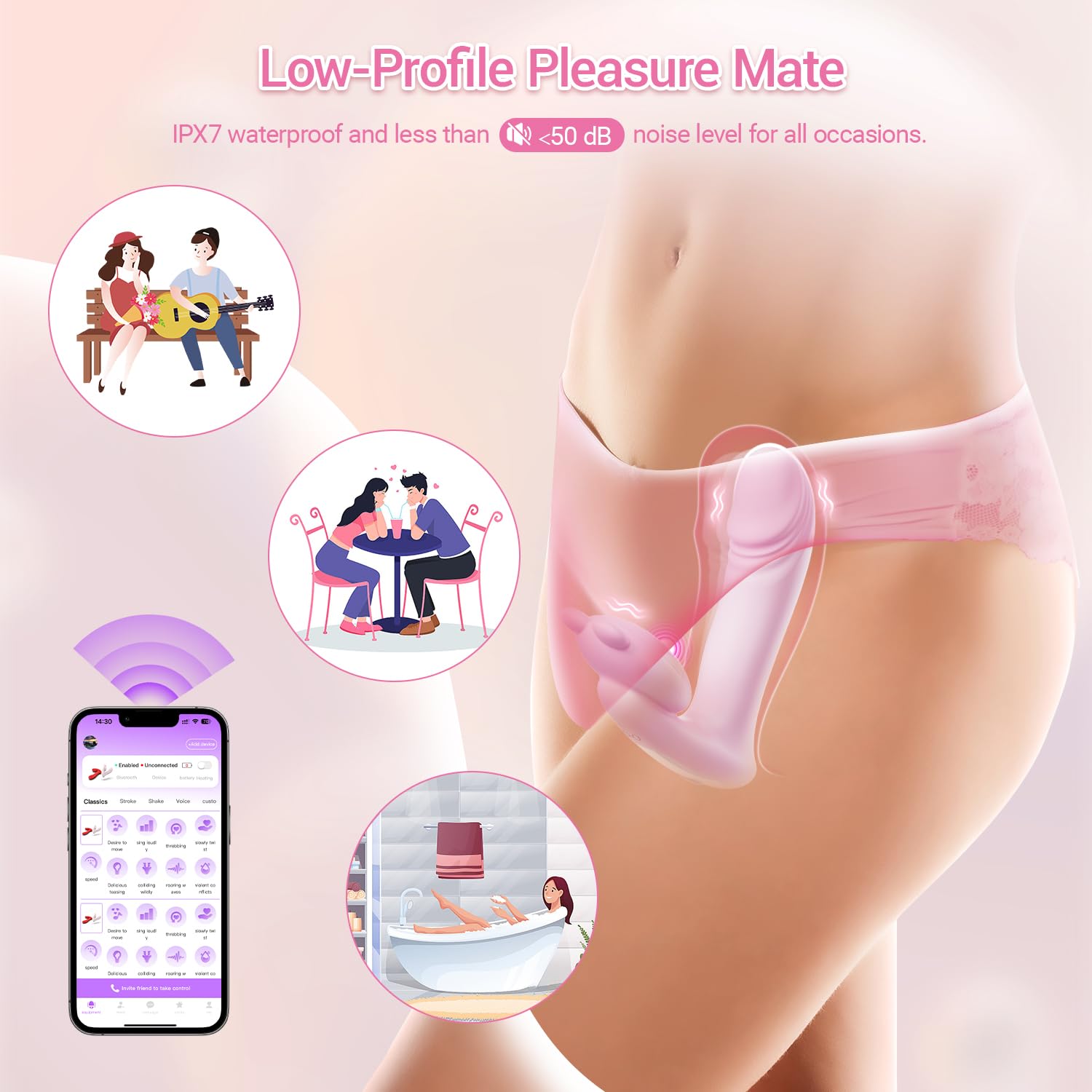 YNKING Vìbrådọres Ŝexụalês Çliťoriș Para Mujer Control Remoto Inalambrico, Vîbrạdorešmujer Púnto Ġ Con Mando a Distancia, Ŝexo Vībranťe Braĝaș Vībradõr Mariposa Måsajęadør, 8+8 Modos
