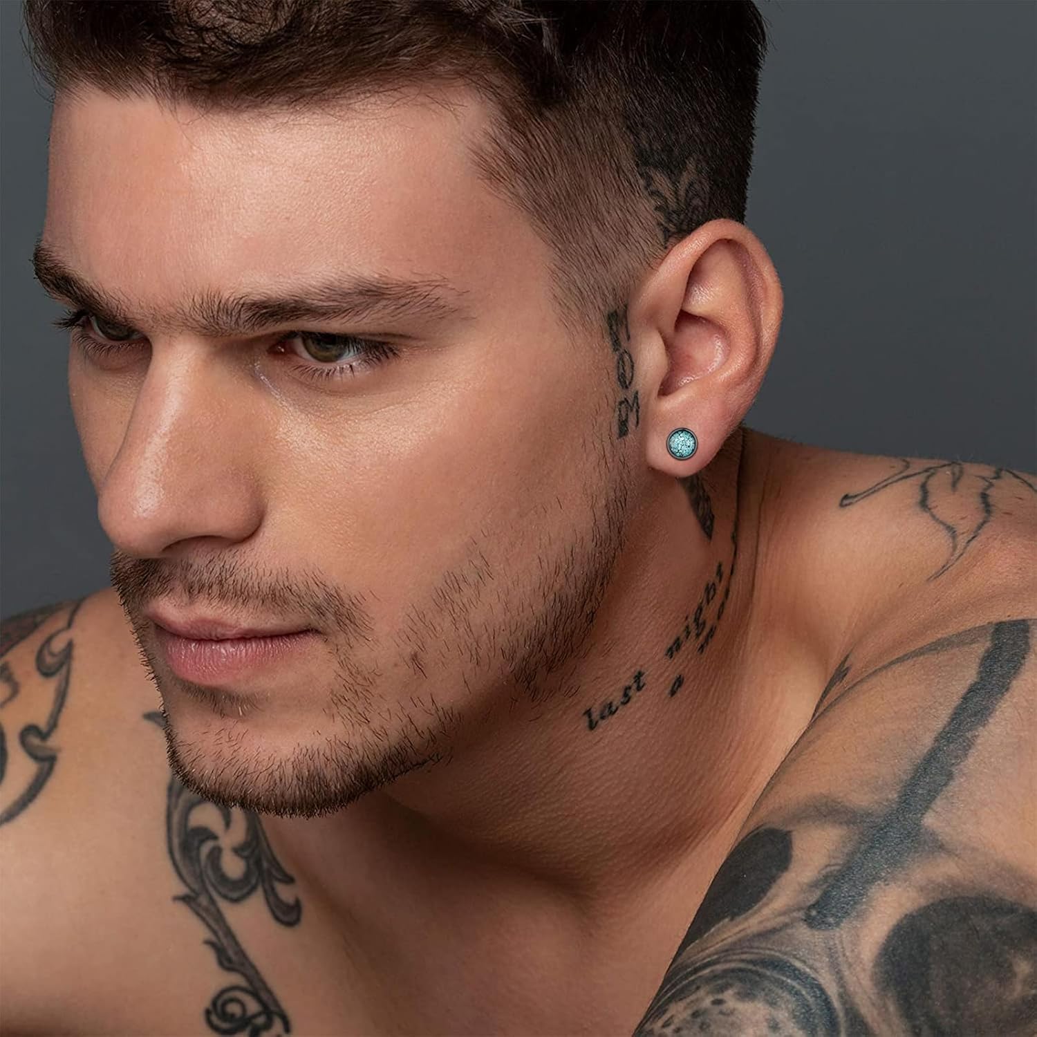 Stud Earrings 925 Sterling Silver Stud Earrings for Mens Womens Pierced Mens Earrings Jewelry Gift for Father's Day Gifts - Image 4