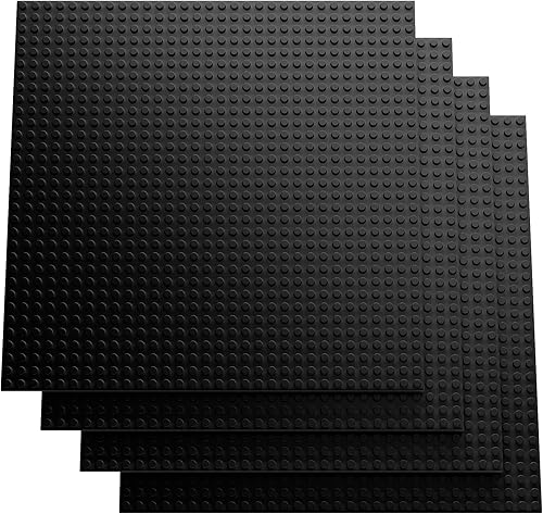 Miniatura 7 de Minizfigs Placa de ladrillo de construcción clásica de 32 x 32 (10 x 10 pulgadas), paquete de 4 unidades para ladrillos de juguete, aula, mesa de