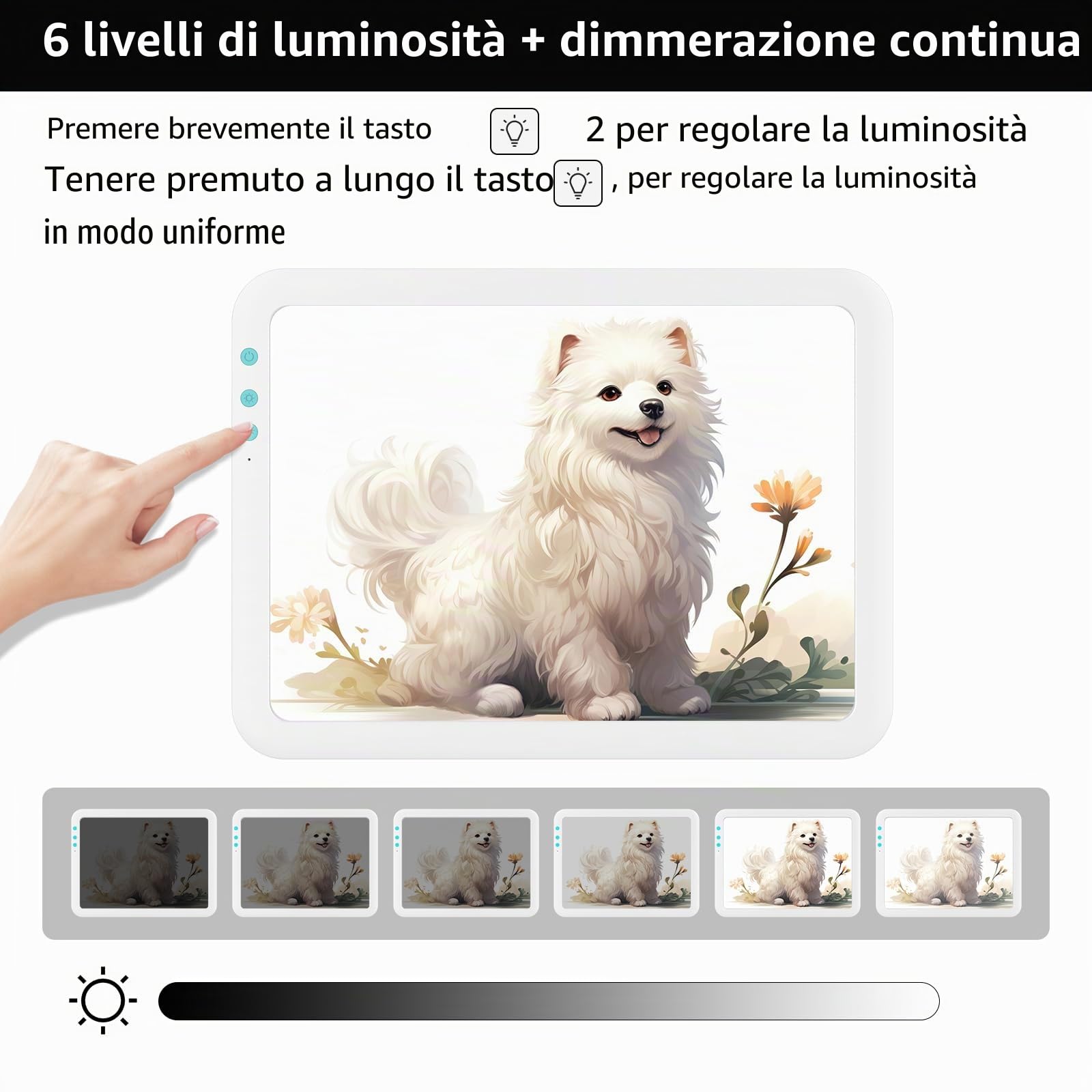 TOHETO A4 Super luminoso Ricaricabile Lavagna Luminosa per Disegnare Alimentato da una batteria al litio da 3500mAh per Weeding Vinyl Tool,Portatile Tracing Light Pad Board Box per Pittura Diamante