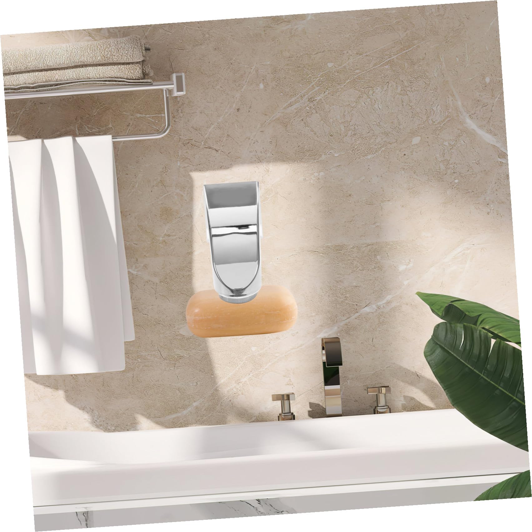 MAGICLULU 2pezzi Portasapone Inossidabile Per Design Elettroplaccato Installazione Per