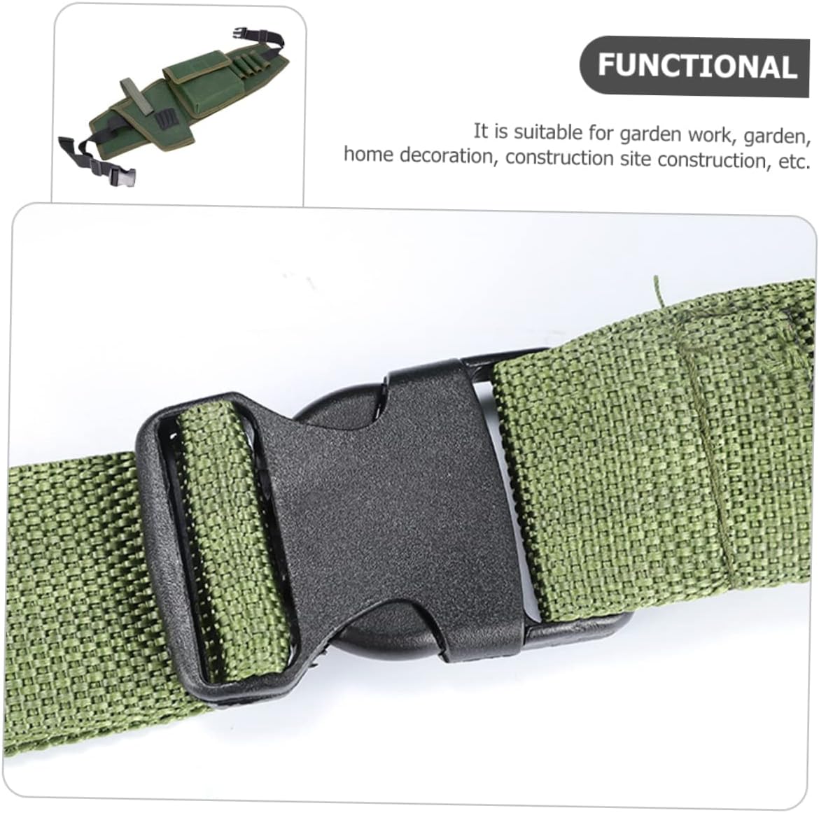 Canvas Electrician Tool Waist Bag, Wear Resistant Portable Storage Pouch image 2