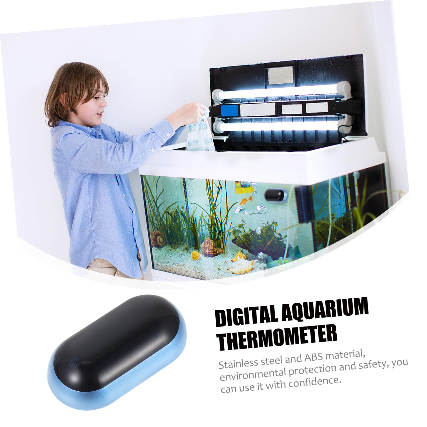 Happyyami 3stücke Digitales Aquarium Thermometer Mit Hochpräziser Messung -display Und Einfache Installation Für Fischbehälter Wasserdichtes Temperaturmessgerät Für Aquarien Und