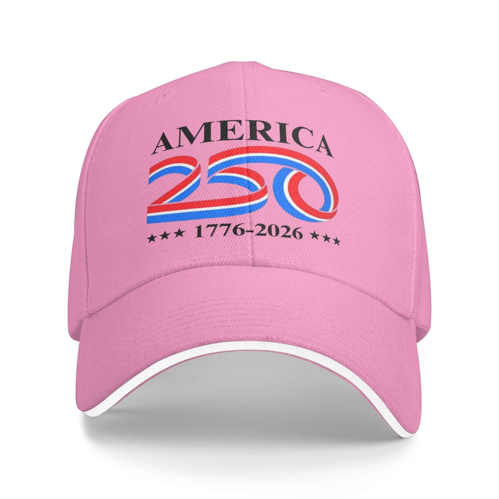 KWQDOZF 1776 2026 Hat America 250 Anniversary USA Patriot Baseball Cap Pink