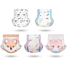 Landofgenie Adult Printed Diapers High Absorbency Overnight Diaper for Women Men Pack of 10, 5 Fun Patterns Large 36"- 46"
