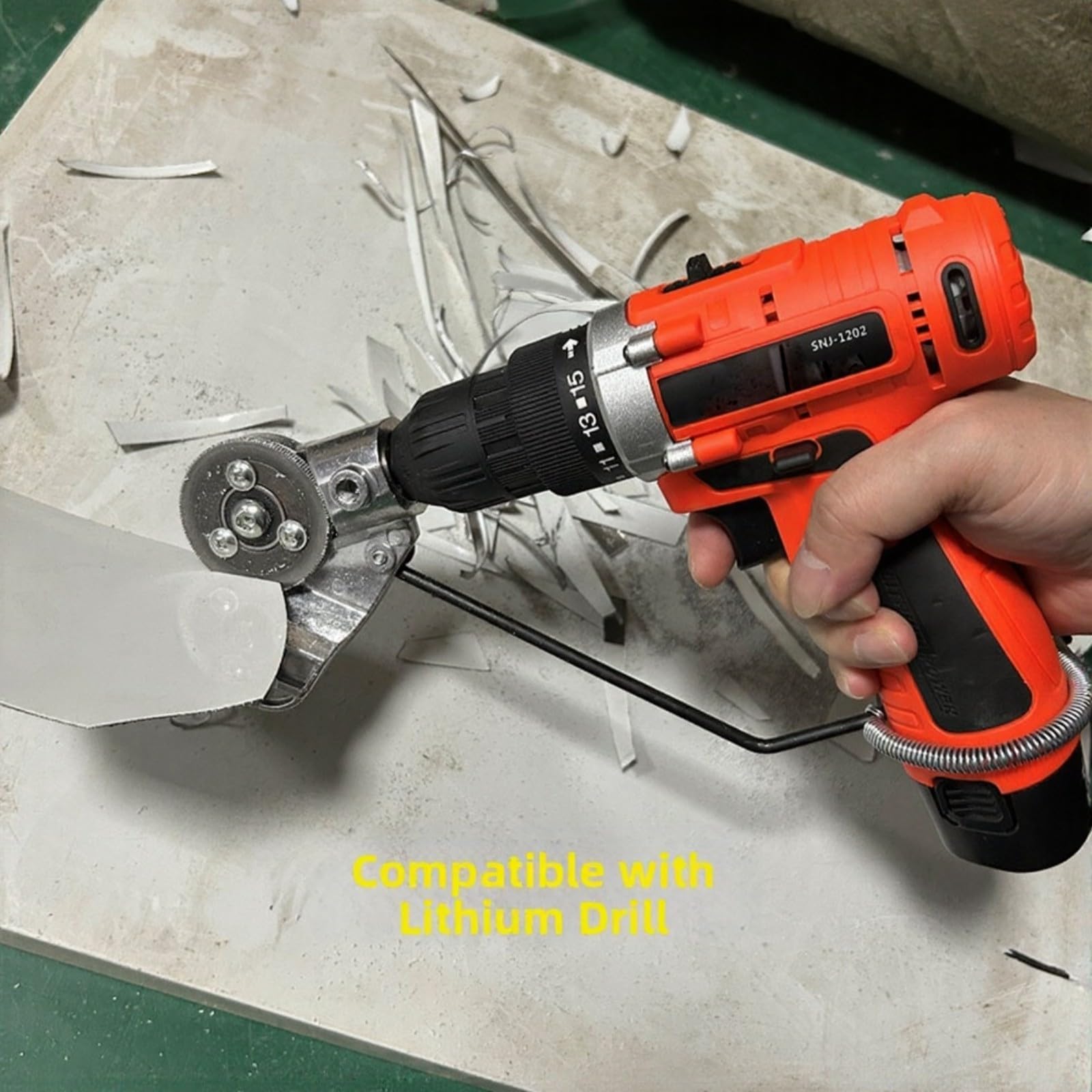 Trapano Elettrico Roditrice Attacco Lamiera Acciaio Cutter Testa Conversione Taglio Metallo Piatto Strumento