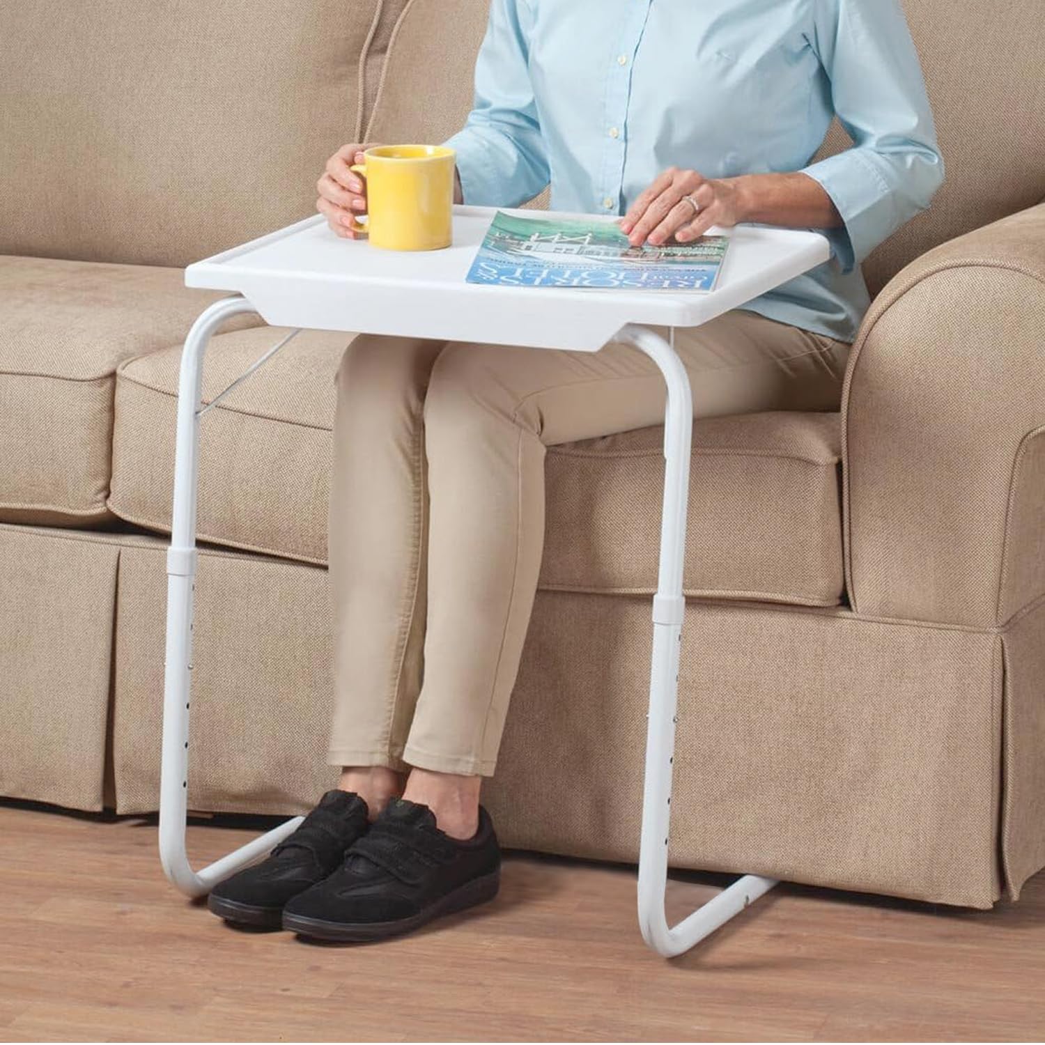 AROVEMIC Table Magical Multipurpose Laptop Table Mate Finish Top Work at Home Study Table (HM Regular- White, Alloy Steel)(Premium Table) A05 (B0C446QVJF) Amazon Price History, Amazon Price Tracker