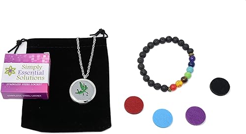 Miniatura 2 de Difusor de aceite esencial de aromaterapia de acero inoxidable con medallón magnético plateado, collar de cadena de 2 tamaños, almohadillas de