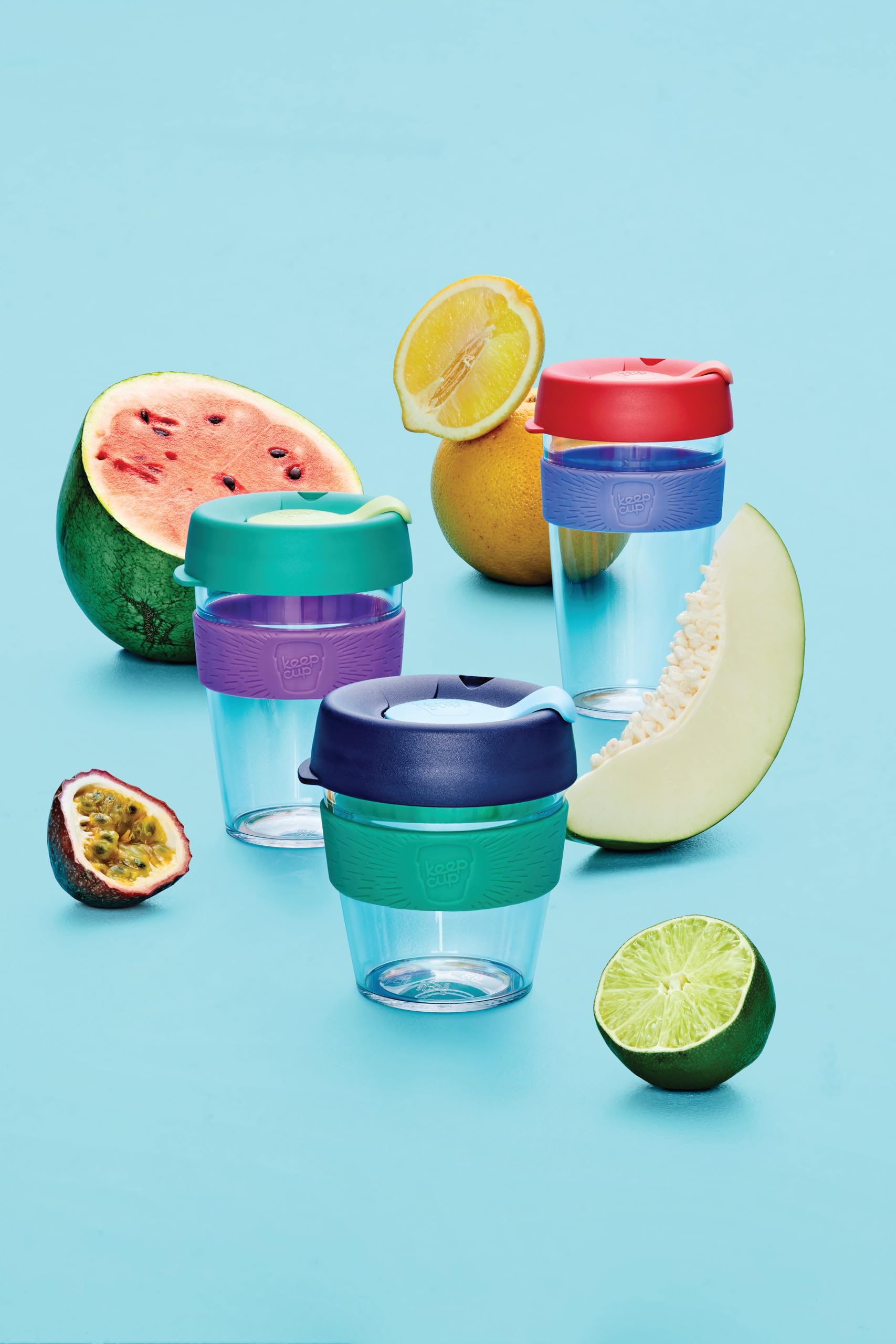 KeepCup Original, Lightweight Plastic Reusable Coffee Cup with Splashproof Sipper Lid - 8oz/227ml - Peaches - Image 3