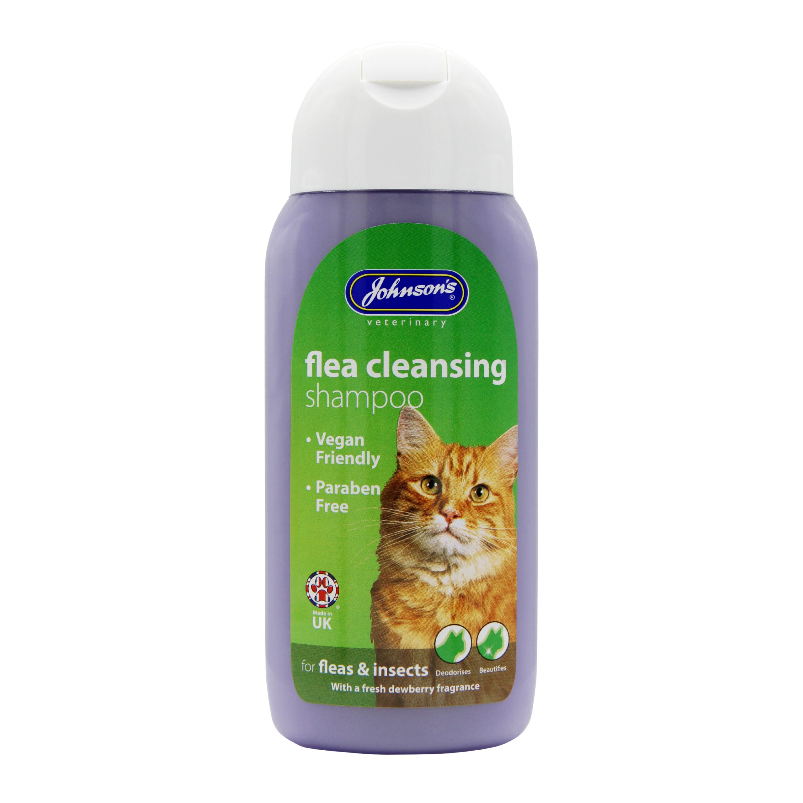 JVP Johnsons Vet Cat Flea Cleaning Shampoo, 200 ml