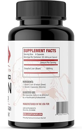 Miniatura 5 de Paquete de inicio, cápsulas de hígado de bisonte alimentado con hierba, cápsulas de órganos, sin OMG, apoya la producción de energía,