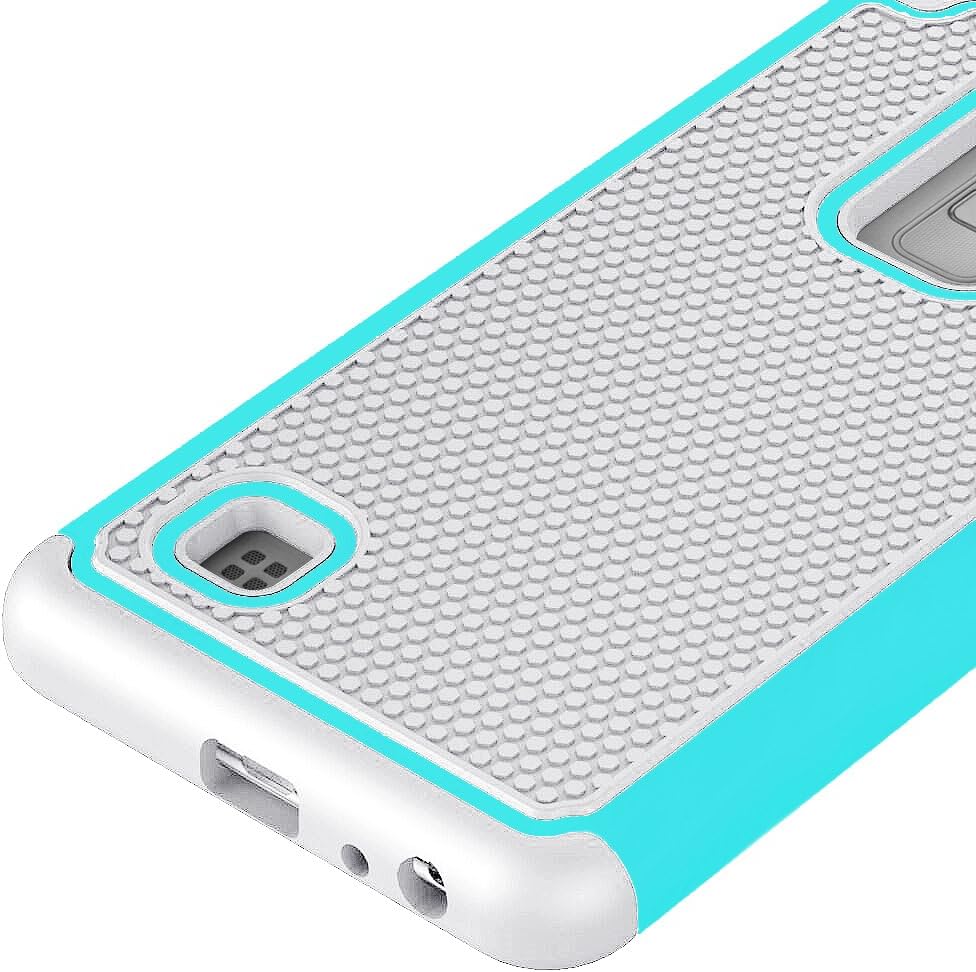 Newtion Mars Men Hybrid Dual Layer Armor Defender Protective Case Cover for LG Stylo 2 (Mint)