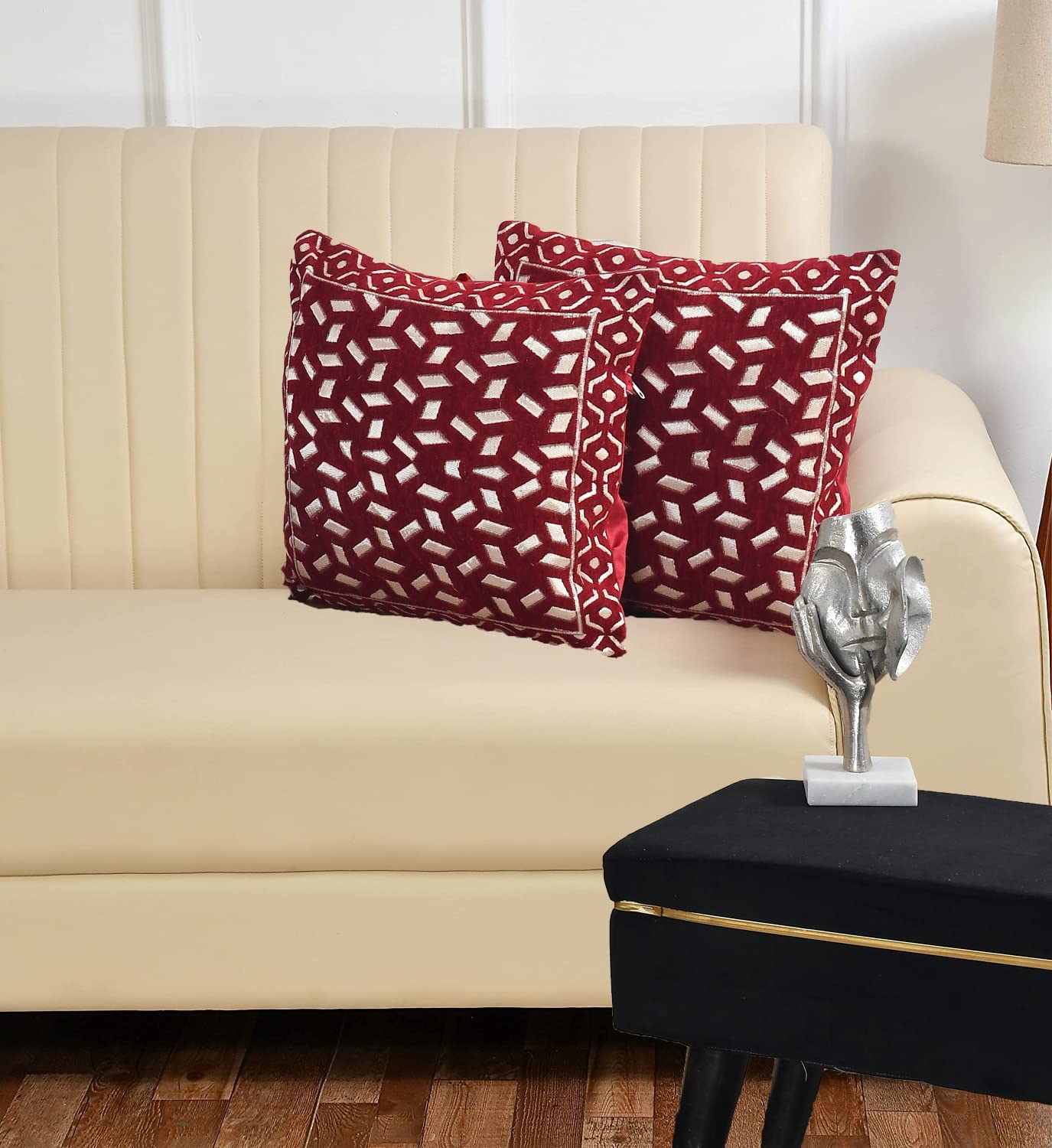 See full amazon price history chart for FRESH FROM LOOM Jacquard Soft Velvet Square Cushion Covers|Hypo-Allergenic|Washable|Non-Fade Diwan Sofa Pillow Covers For Home(Size-16 X 16 Inch,Color-Maroon)-Set Of 2Pc FRESH FROM LOOM Jacquard Soft Velvet Square Cushion Covers|Hypo-Allergenic|Washable|Non-Fade Diwan Sofa Pillow Covers For Home(Size-16 X 16 Inch,Color-Maroon)-Set Of 2Pc (B0BSLQYPMG) Amazon Price History, Amazon Price Tracker