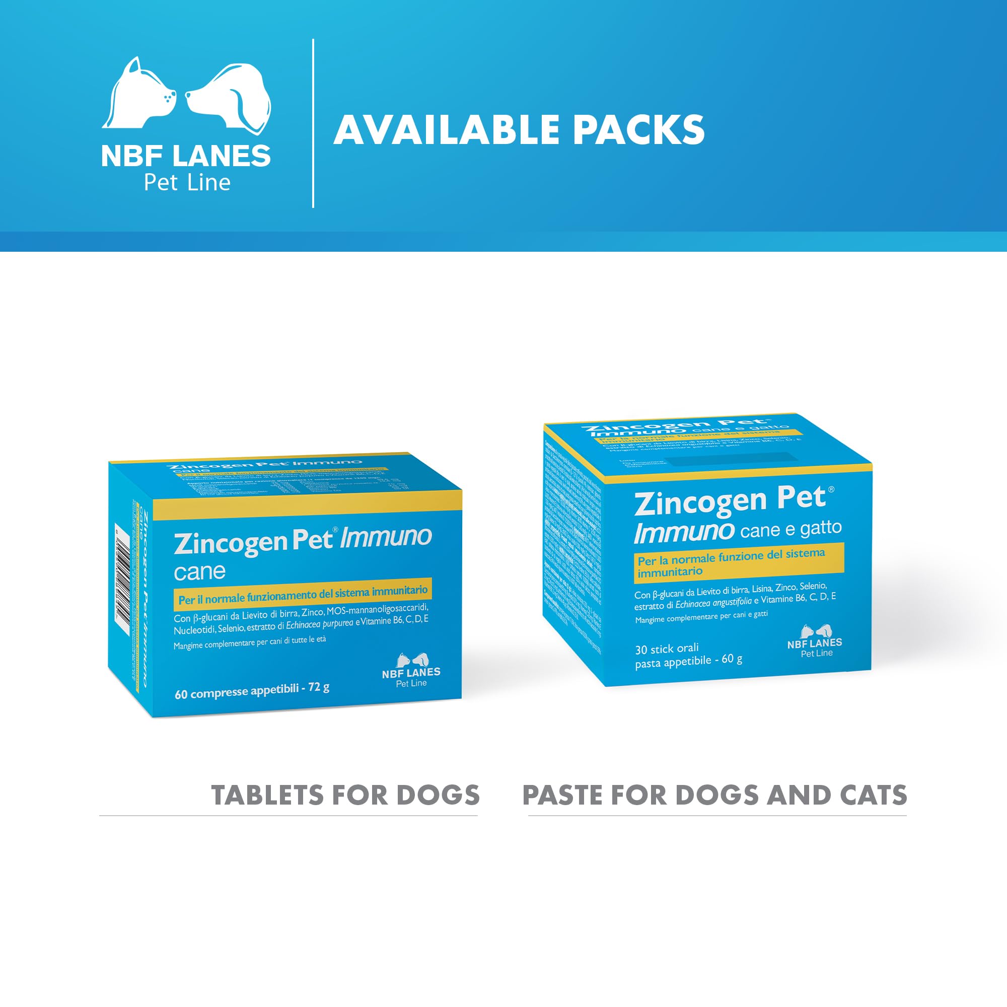 N.b.f. Lanes Zincogen Pet Immuno 60 Compresse
