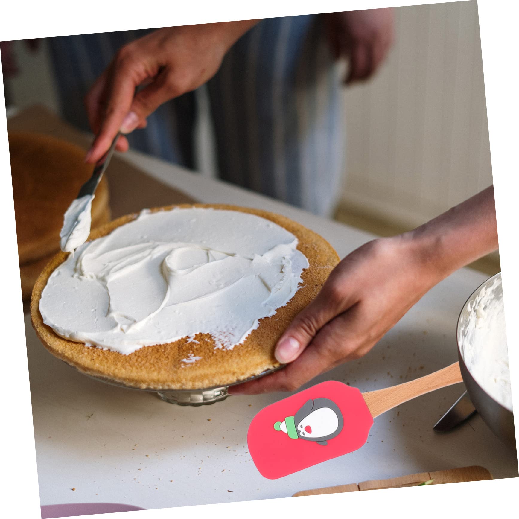 LIFKOME Set Spatole in Silicone Multifunzionali 4 Pezzi, Raschietti Da Cucina Per Panna e Crema, Resistenti Alte Temperature, Utensili Per Dolci e Pasticceria, Leggeri e Facili Da Maneggiare