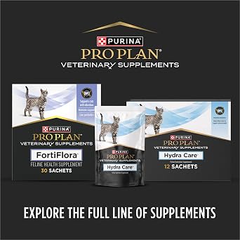 Pro Plan Veterinary Diets FortiFlora Daily Probiotic Powder Supplement for Cats with Digestive Support and Immune System