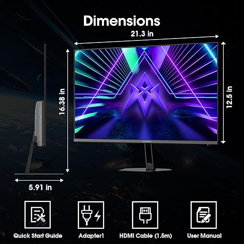 Miniatura 9 de Amzfast - Monitor de juegos de 24 pulgadas 180Hz 200Hz FHD 1080p, monitor de computadora, sincronización adaptativa de 1 ms, 30001, pantalla HDR
