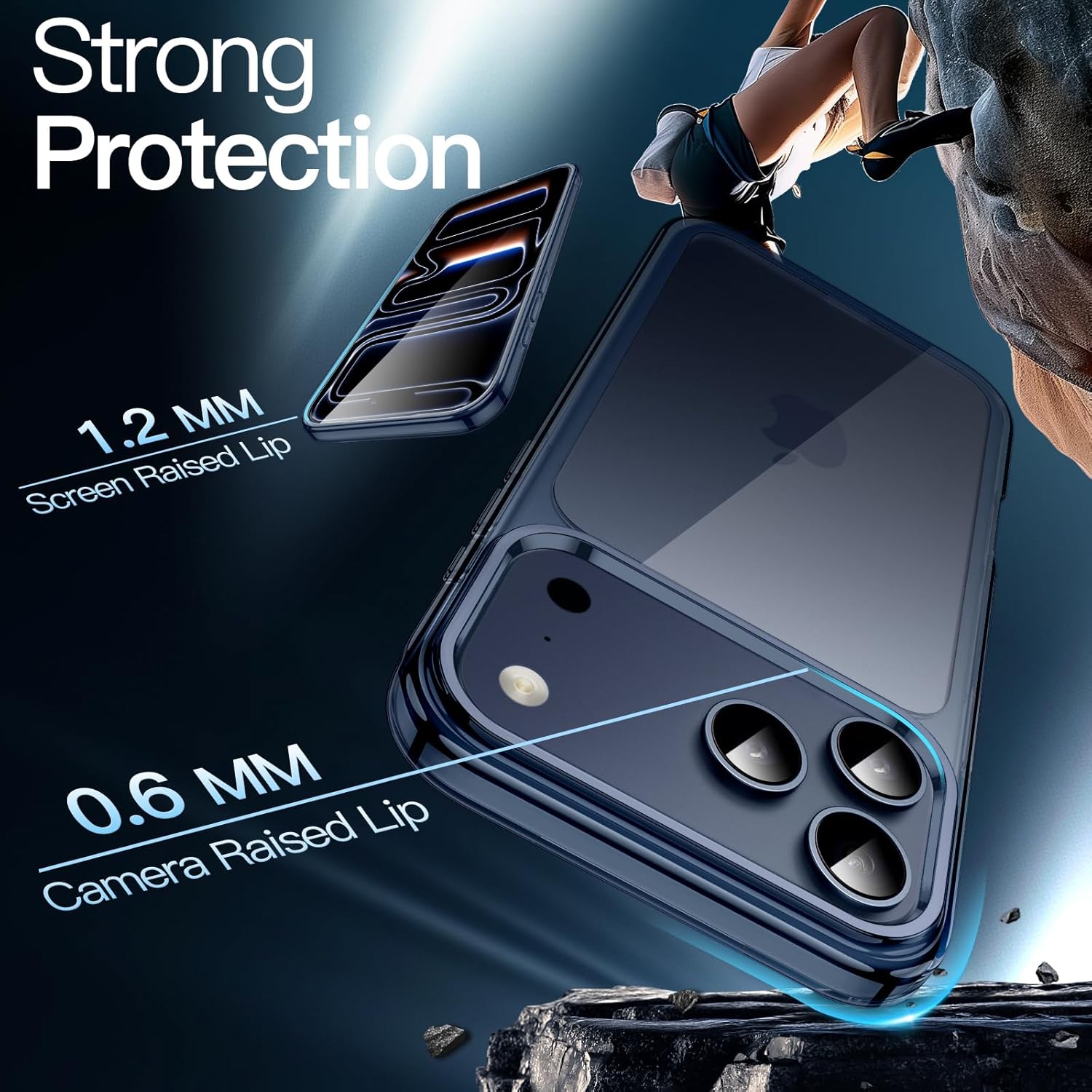 جيتك حافظة حماية لهاتف ايفون 17 برو 6.3 انش، غطاء ممتص للصدمات... - view 4