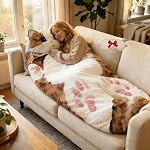 Sac de couchage en peluche pour les adultes, sac de couchage enveloppé de chat en peluche souple, Couverture chauffante pour le camping, Sleepovers, Maison à lounger, Intérieur repos extérieur