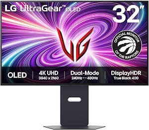 LG Ultragear™ OLED 32GS95UV-B - Moniteur de jeu à double mode de 32 pouces | Double mode (4K 240Hz FHD 480Hz) / UHD (3840 x 2160) / 0.03ms (GtG) / DCI-P3 98.5%