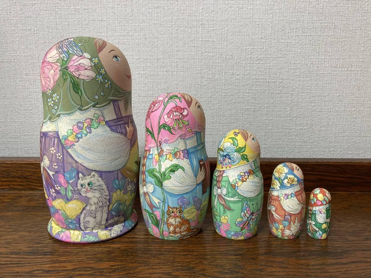 ロシア雑貨☆猫マトリョーシカ『オーケストラ』Orchestraミラ作