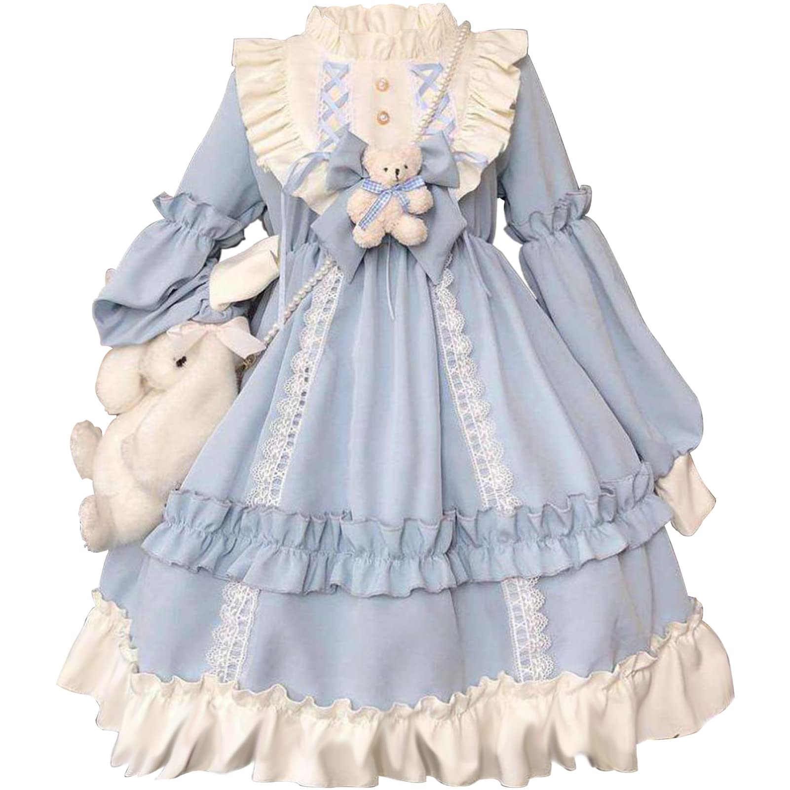 Kawaii Lolita Dress for Women Long Sleeve Lolita Dresses for Teen Girls