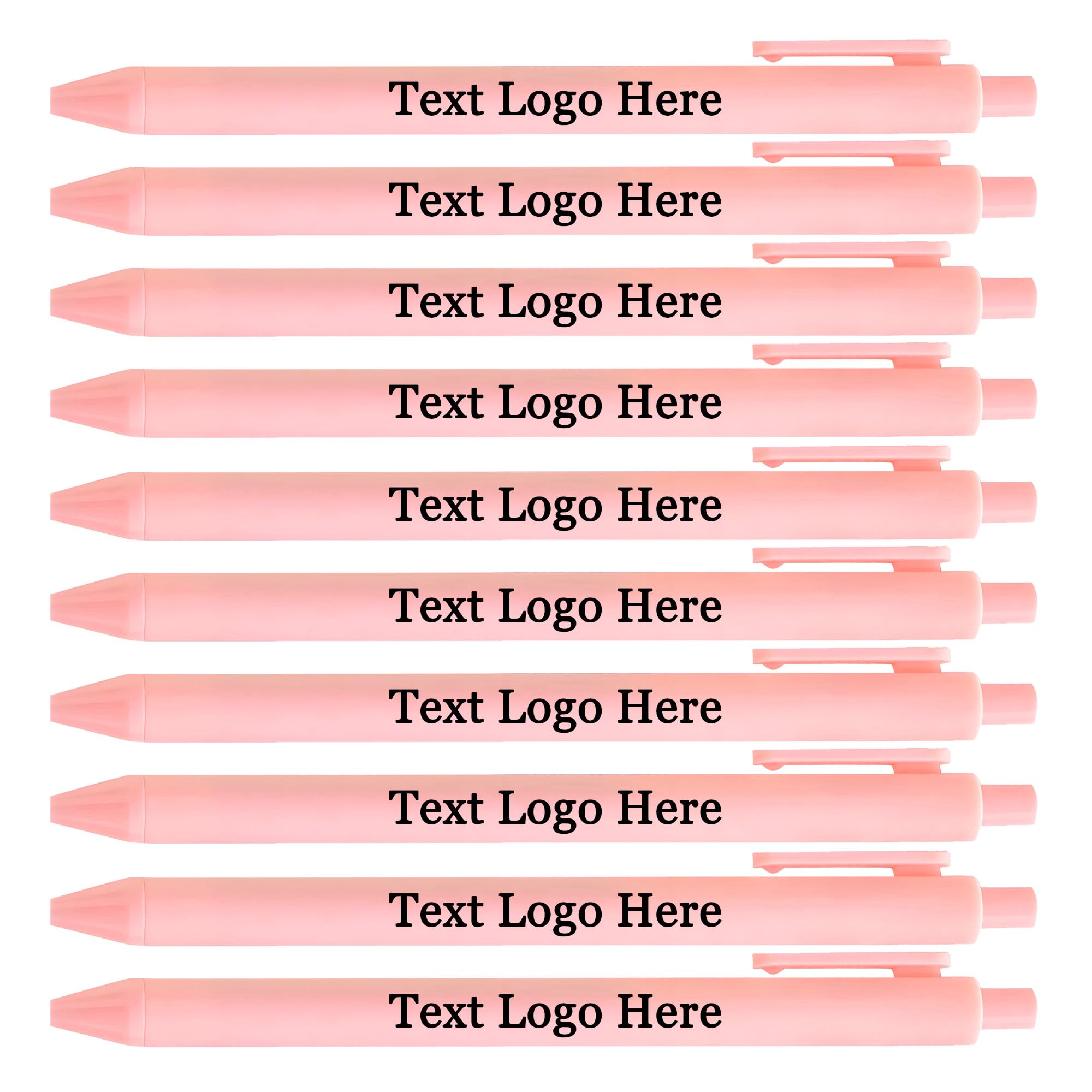Stylo Personnalisé avec Nom Logo Text Gravé pour Réunion Entreprise Église Mariage 100 Pcs rose