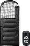 MEREZA Sleeping Bag for Adults Mens, Cold Weather Sleeping Bags XL Queen Size Sleeping Bag with Compression Sack for All Season Camping Hiking Backpacking