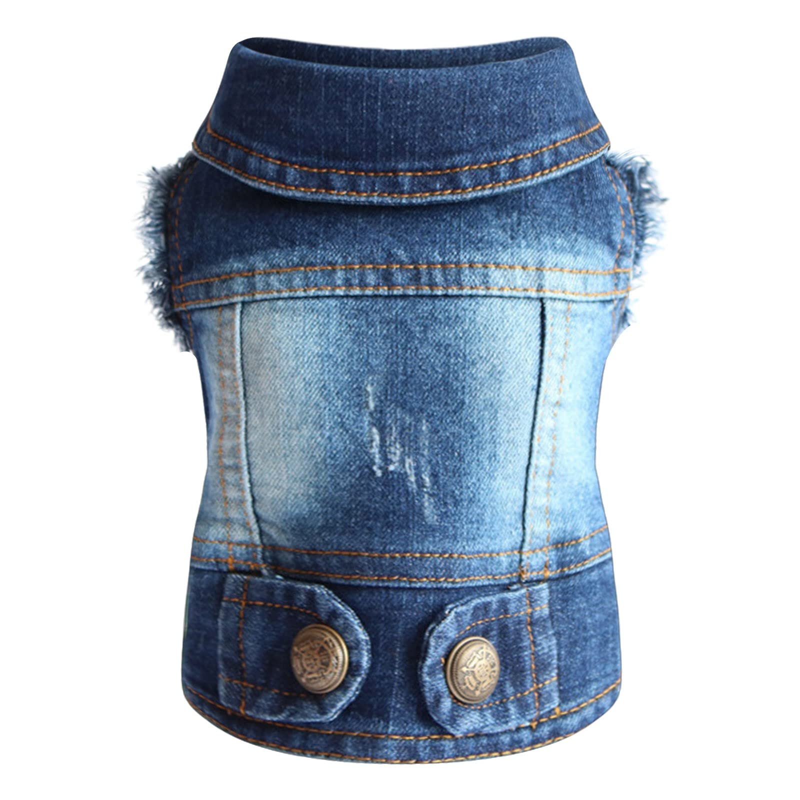 Giacca di Jeans per Cani e Gatti di Piccola e Media Taglia - Alla Moda, Traspirante per Animali Domestici, Barboncino Giocattolo
