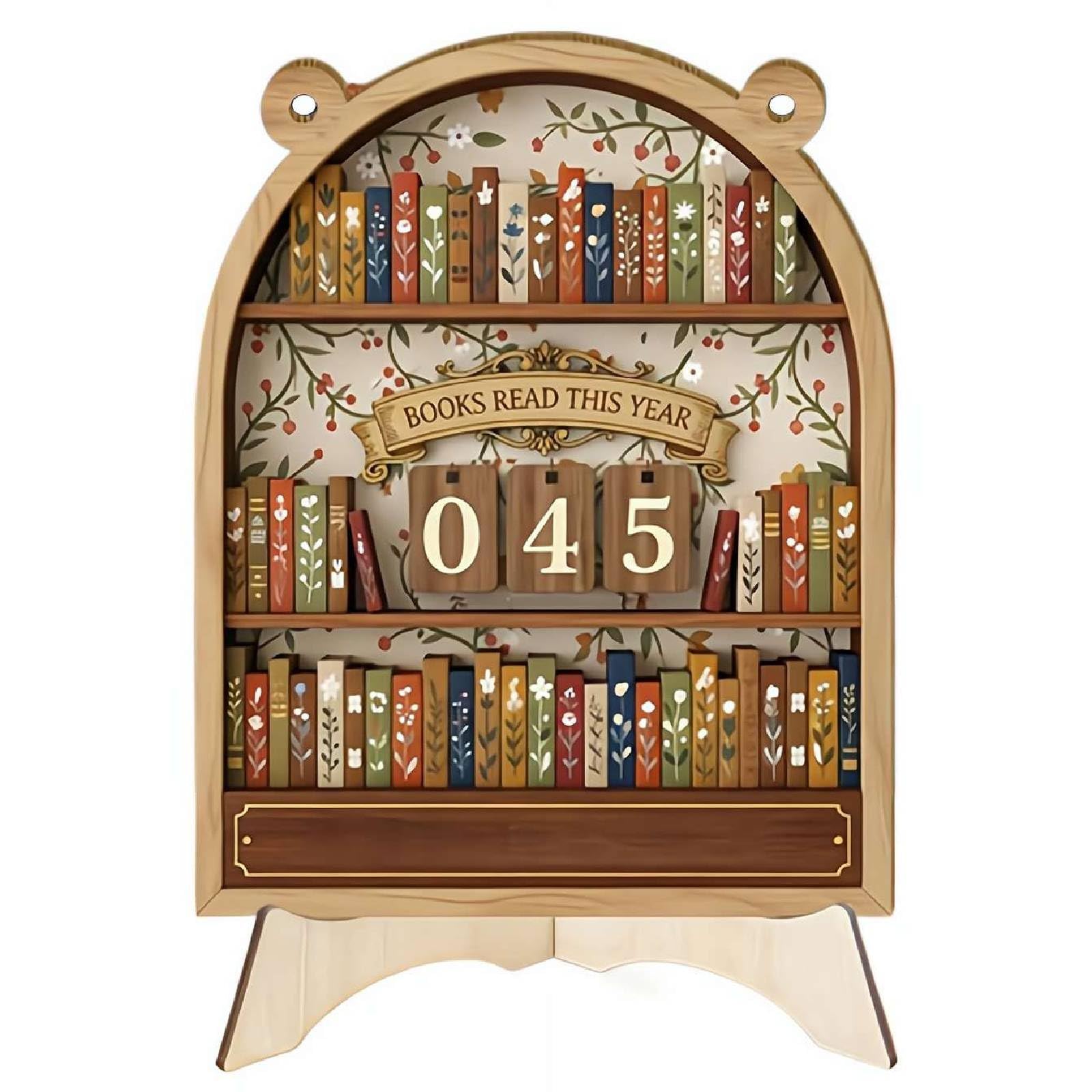 Books Read This Year Counter,How Many Books Have I Read Counter,Reading Track Sign for Home Library Shelf &Table Bookshelf Decor,Book Lover Gifts for Librarian,Reader,Bookish,teacher,Women (style-D)