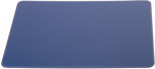 Miniatura 4 de Nikalaz Juego de manteles individuales y posavasos azules, 4 manteles y 4 posavasos, cuero reciclado, manteles individuales de 18 x 13 pulgadas y
