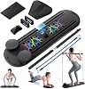 INSMEER Pilates Reformer Machine, Foldable Pilates Board at Home with Automatic Rebound Ab Roller, Multifunctional Ab Exercise Board, Tension Rope,Timer,6-in-1 Pilates Reformer Set for Body Workout