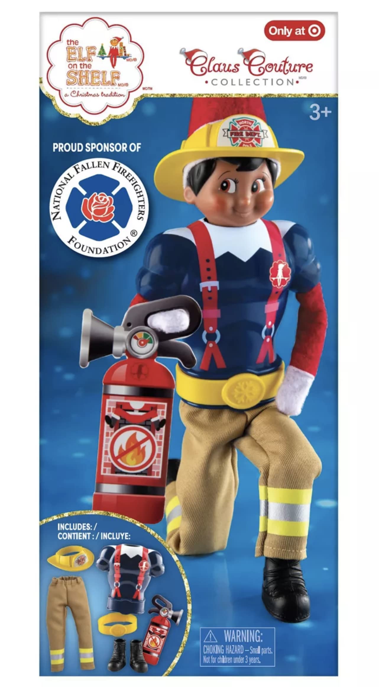 Elf on The Shelf Fireman Outfit Accessory Set Claus Couture Collection Chief of Cheer Firefighter Exclusive