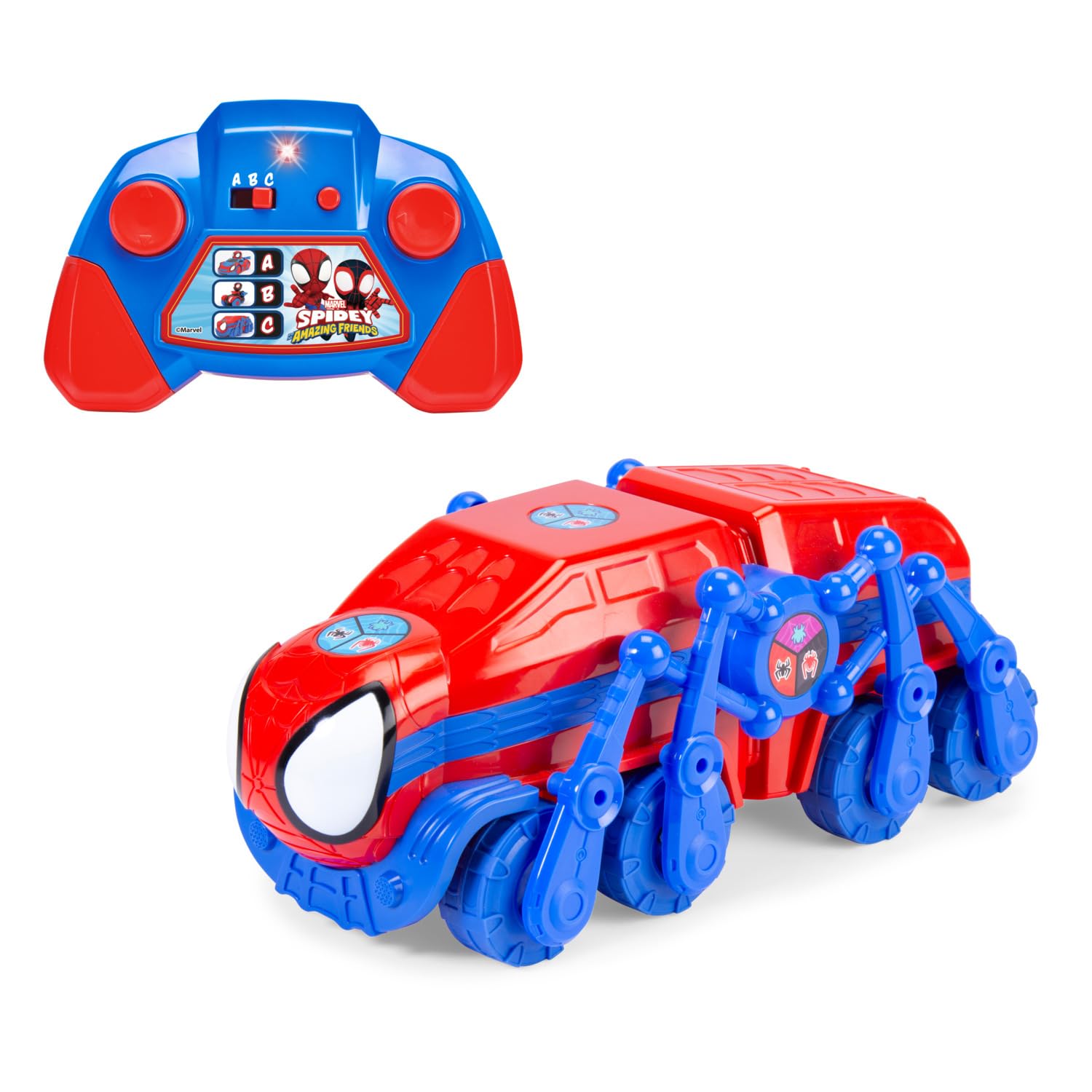 Simba - RC Spidey Team Vehicle 1:50 28,5cm – Auto Radiocomandata di Spidey e i suoi Fantastici Amici, Macchina Telecomandata per Bambini,203226000, dai 3 anni