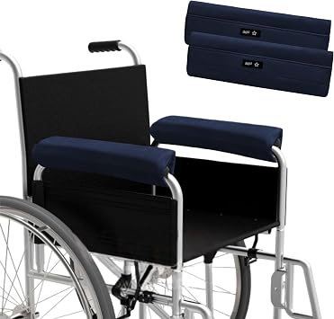 SPRING SEAON Wheelchair Armrest Covers, Soft Suede Memory Foam Pads, 1 Pair