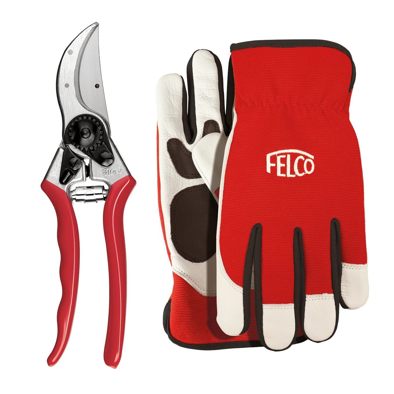 Felco Model 2 Secateurs with Medium Leather Gloves